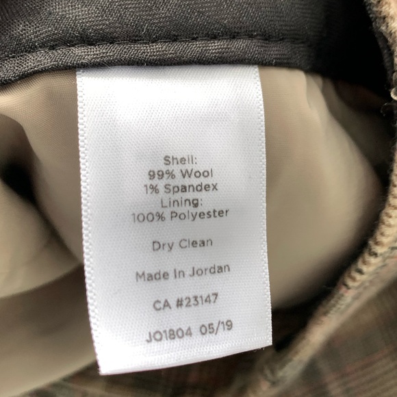 Talbots Hampshire Ankle Lined Wool Blend Lux Plaid Pants 12 - Picture 7 of 10